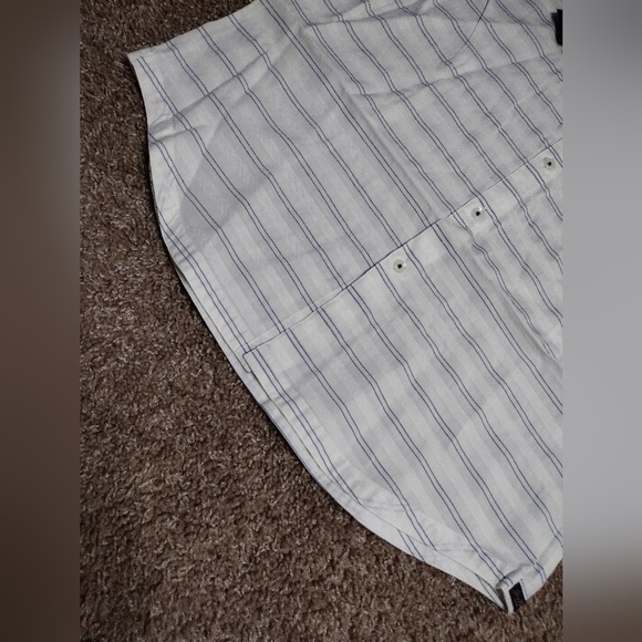 Good Man Brand White Striped Shirt Sleeve Button Down Shirt NWT - Picture 4 of 7